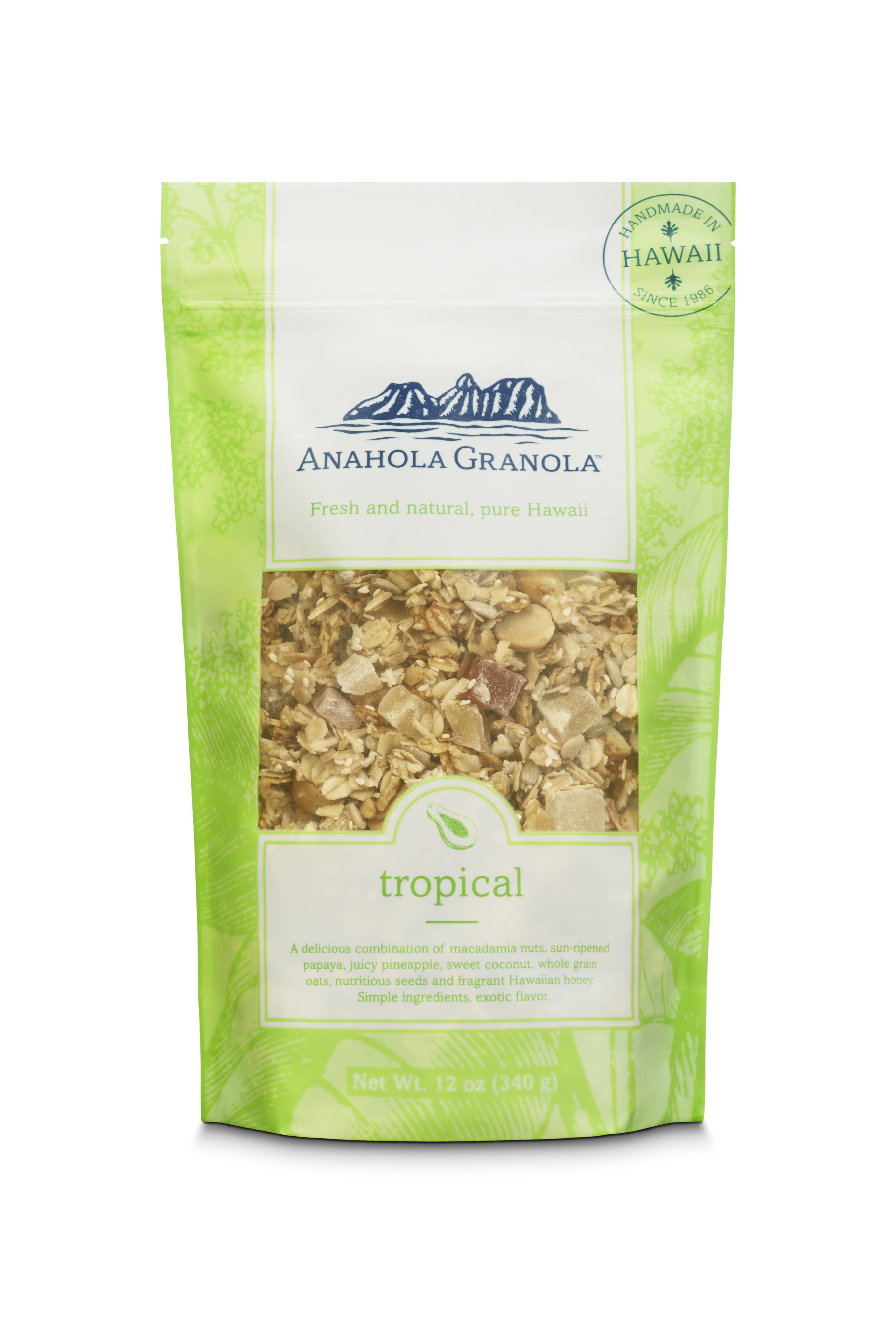 Tropical Granola (4, 12, 24oz) – Anahola Granola Tropical Granola (4, 12, 24oz) – Anahola Granola